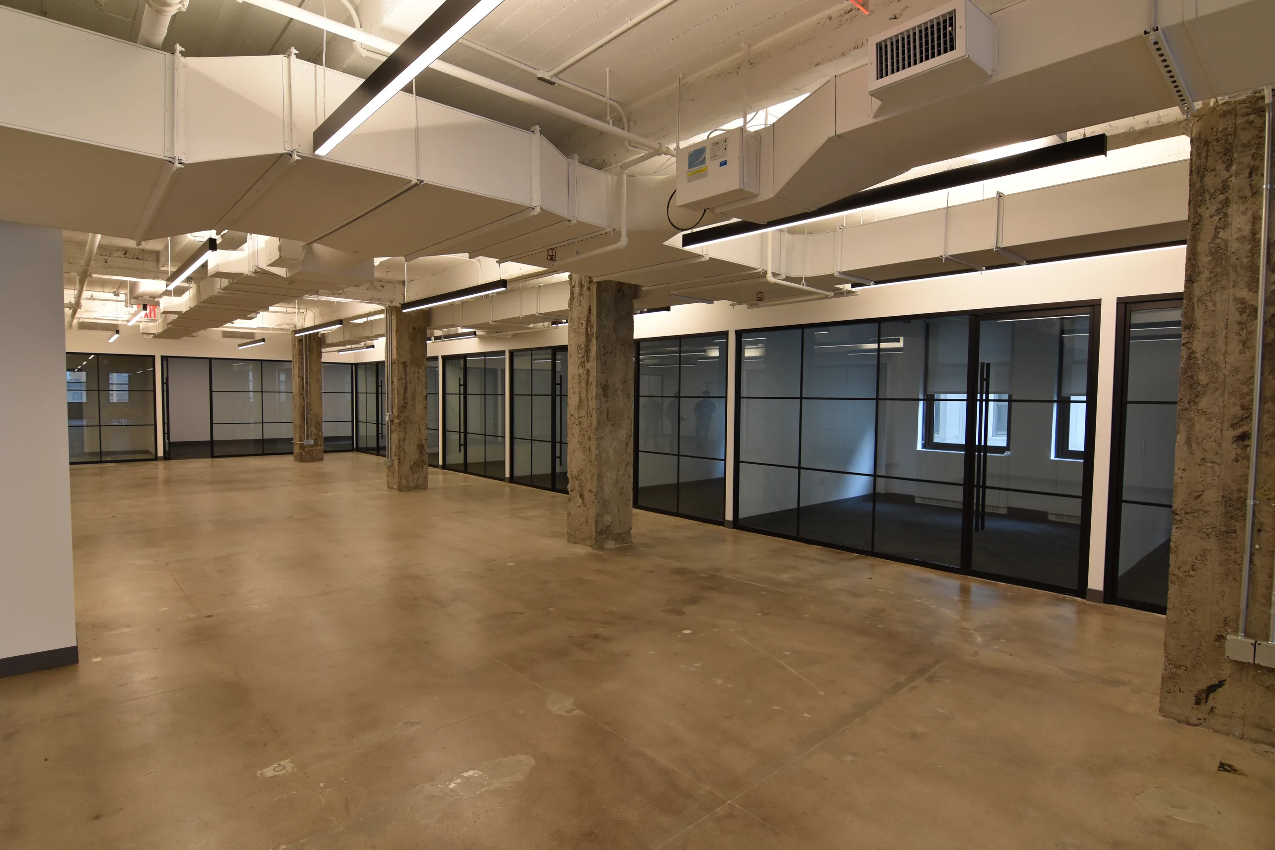 2 Wall Street renovated commercial floor with glazed office fronts